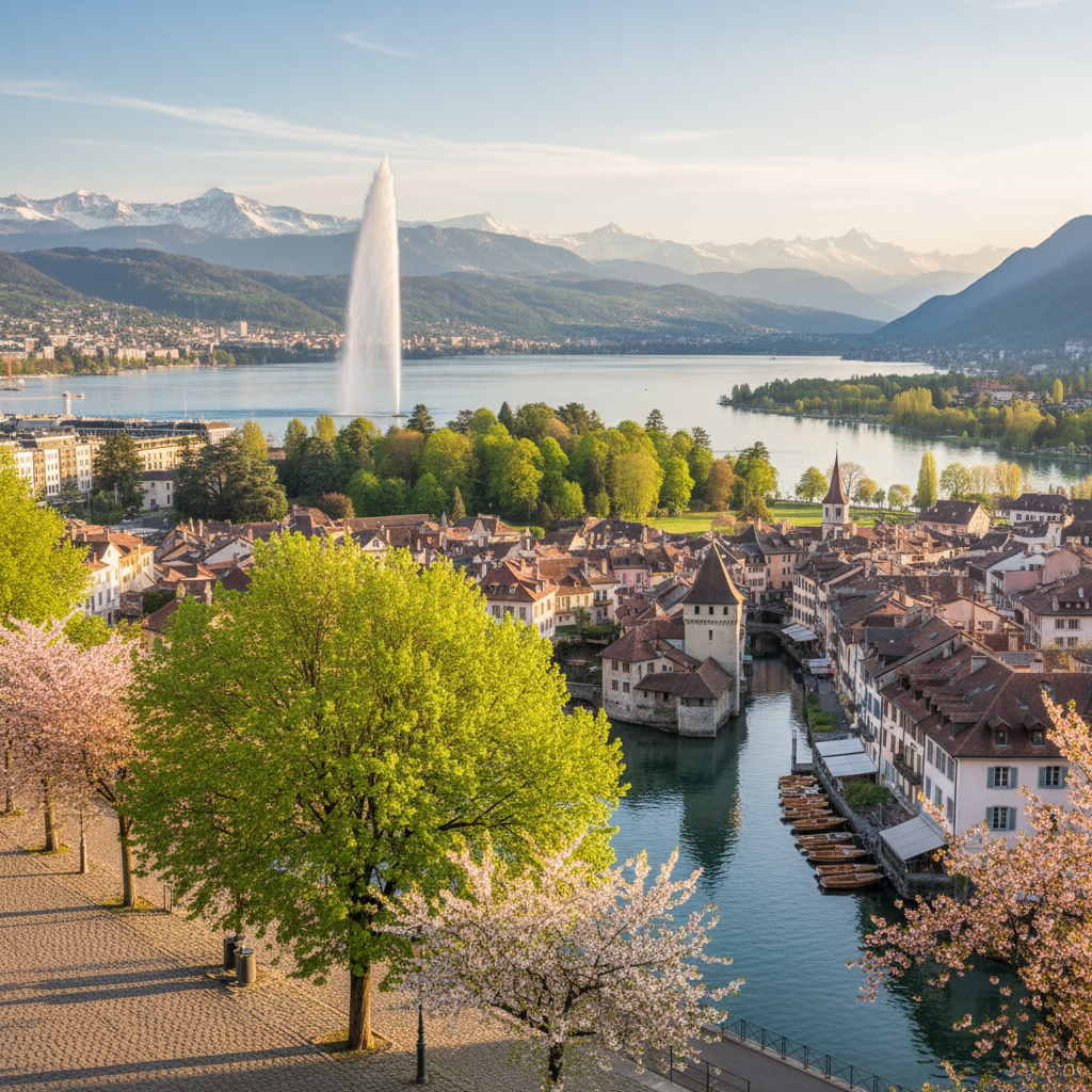 日内瓦 🚃 法国安纳西(约50m) 🚃 日内瓦