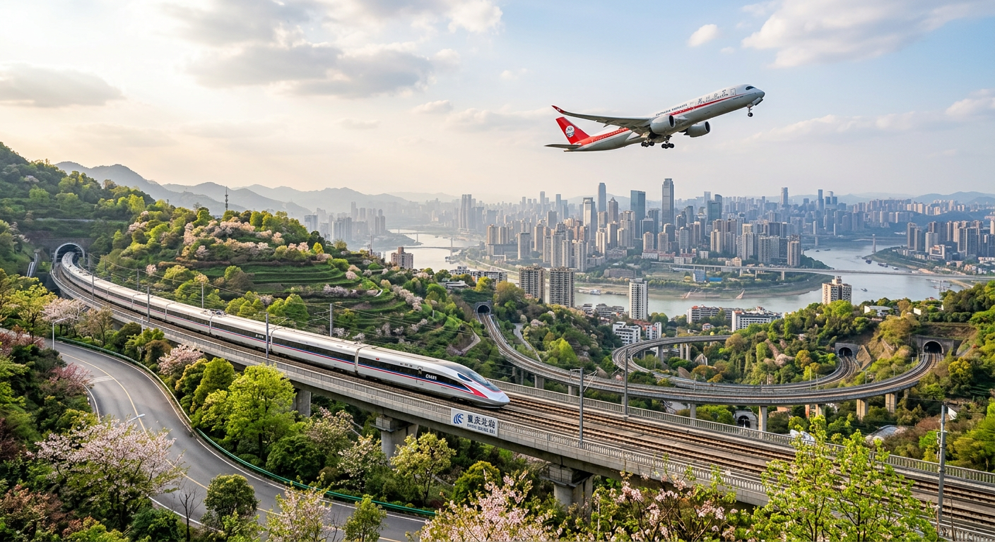 成都 🚃 重庆 ✈ 抵达
