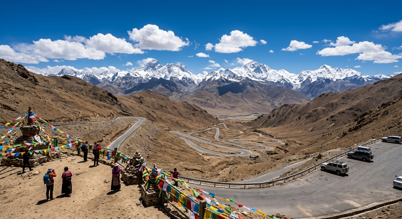 巴松村 🚃 加乌拉山口 🚃 日喀则