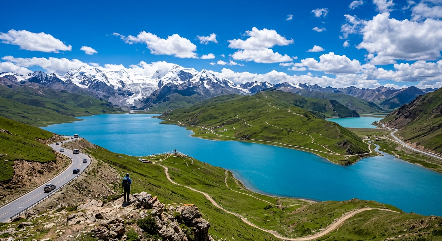 拉萨 🚃 羊湖 🚃 日喀则