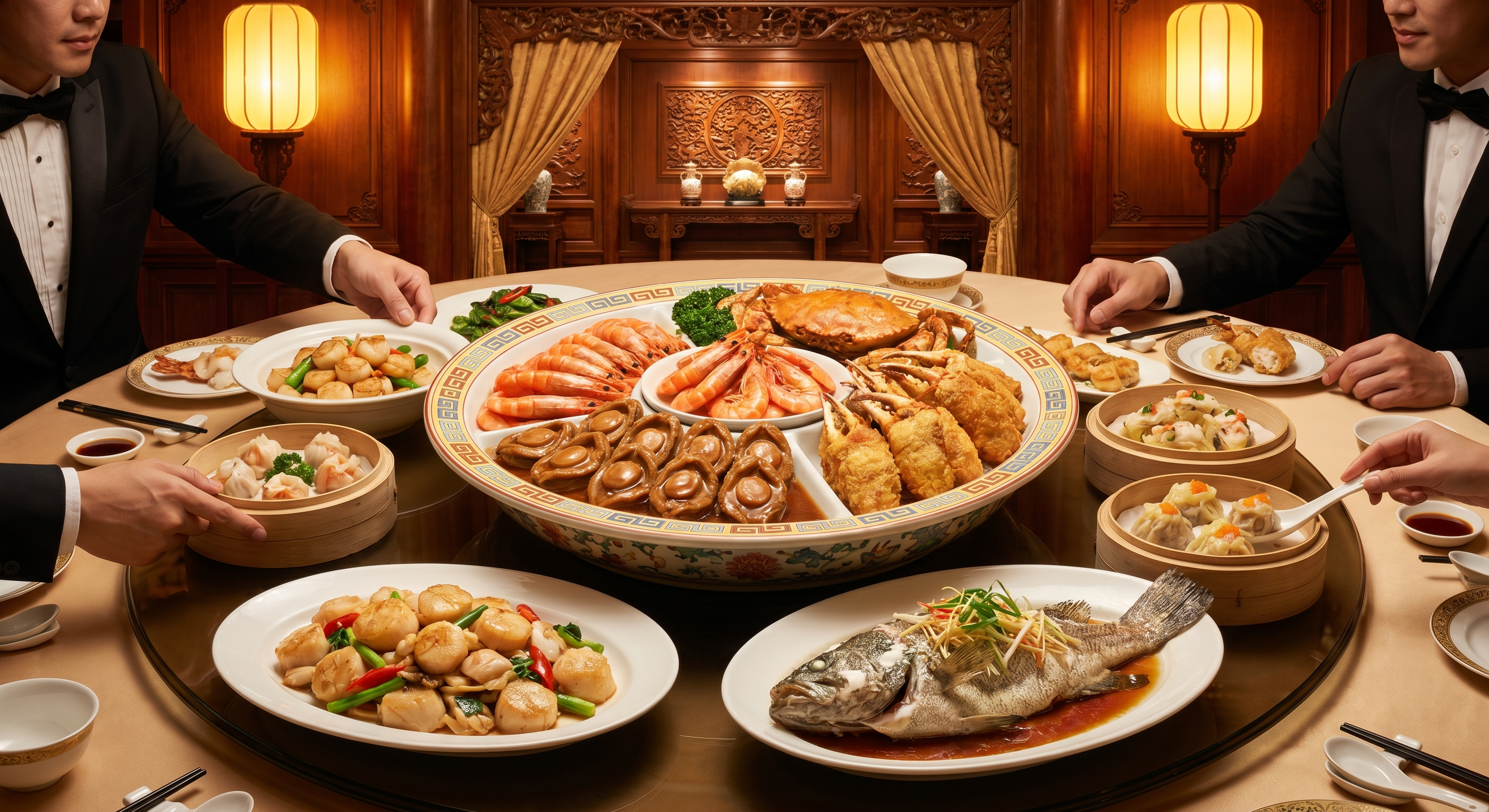 鲍鱼海鲜餐